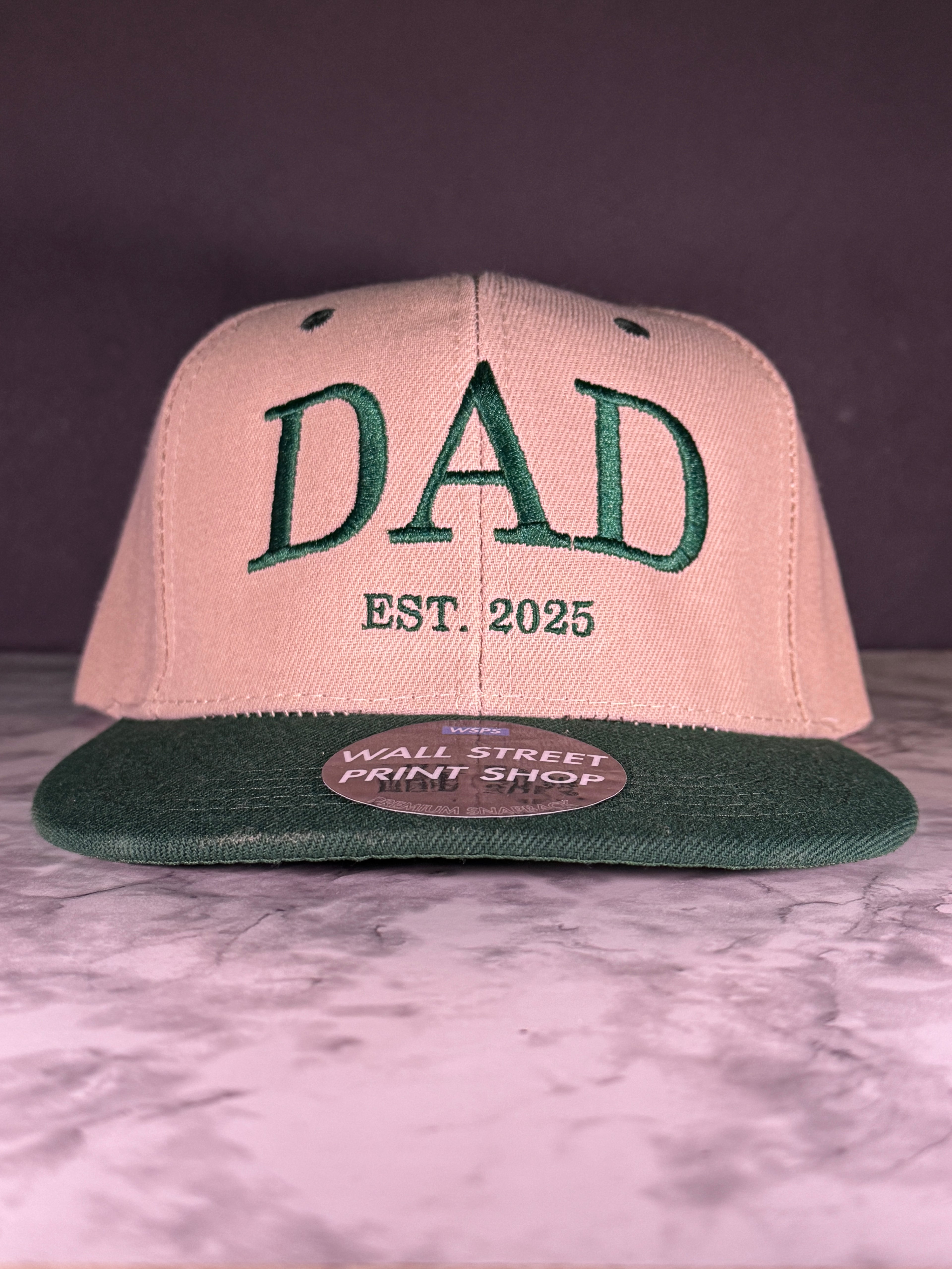 DAD EST 2025 Embroidered SnapBack Cap