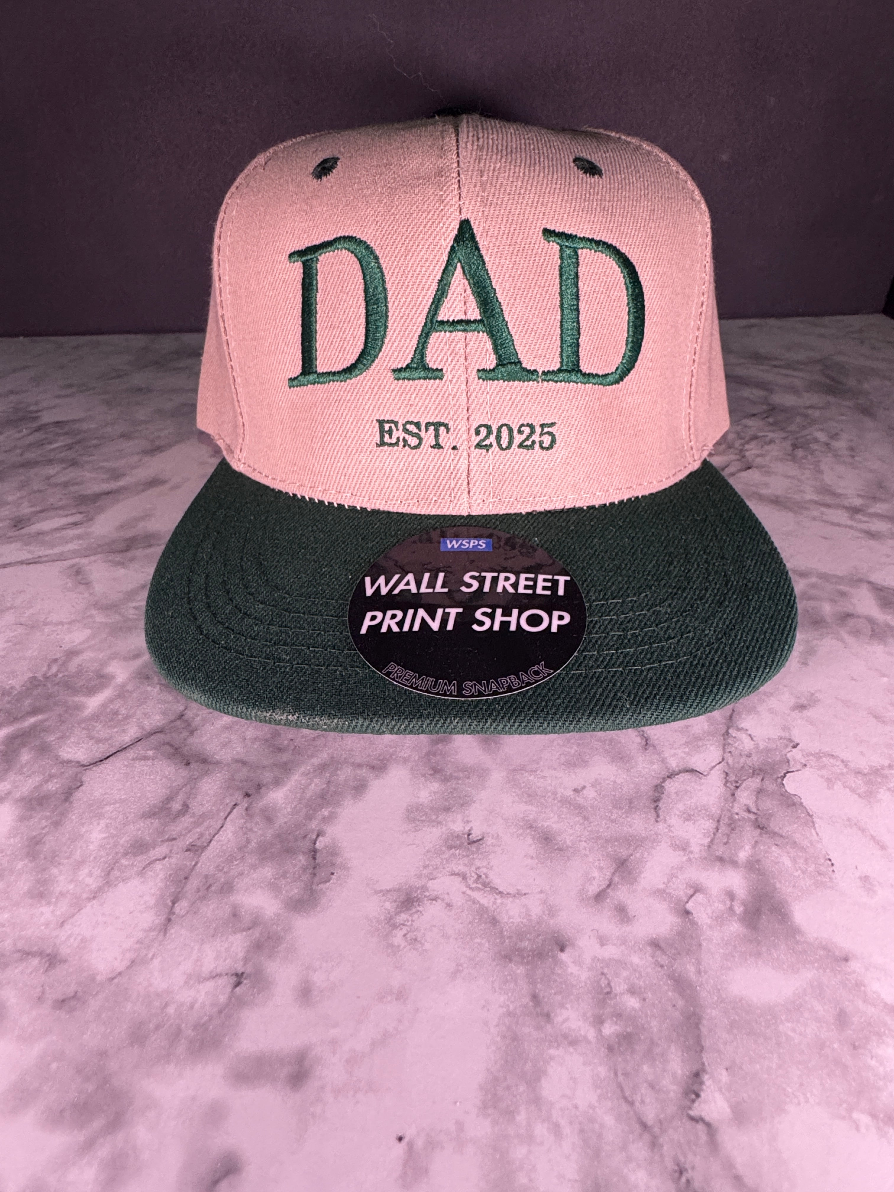 DAD EST 2025 Embroidered SnapBack Cap