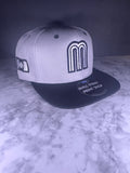 Mexico M 3D Embroidered Cap Béisbol Grey and Black